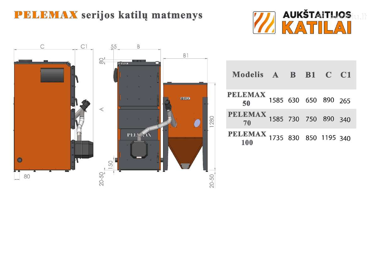 Granulinis katilai "Pelemax" 50kw, 70kw ir 100kw - nuotraukos Nr. 3