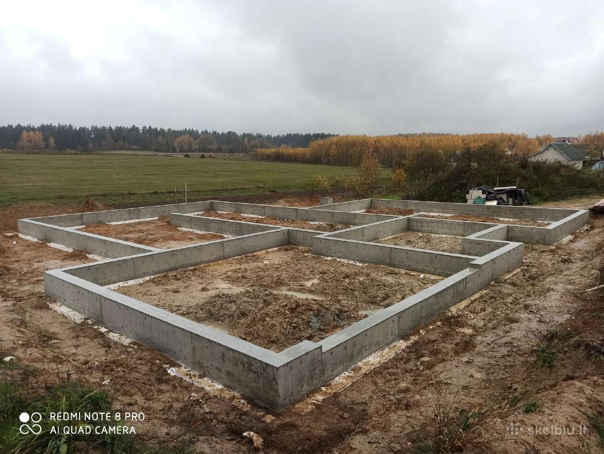 Pamatu liejimas , perdangu betonavimo darbai - nuotraukos Nr. 13