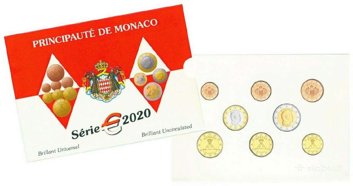 Monakas 2020 Eur monetų Bu rinkinys - nuotraukos Nr. 2