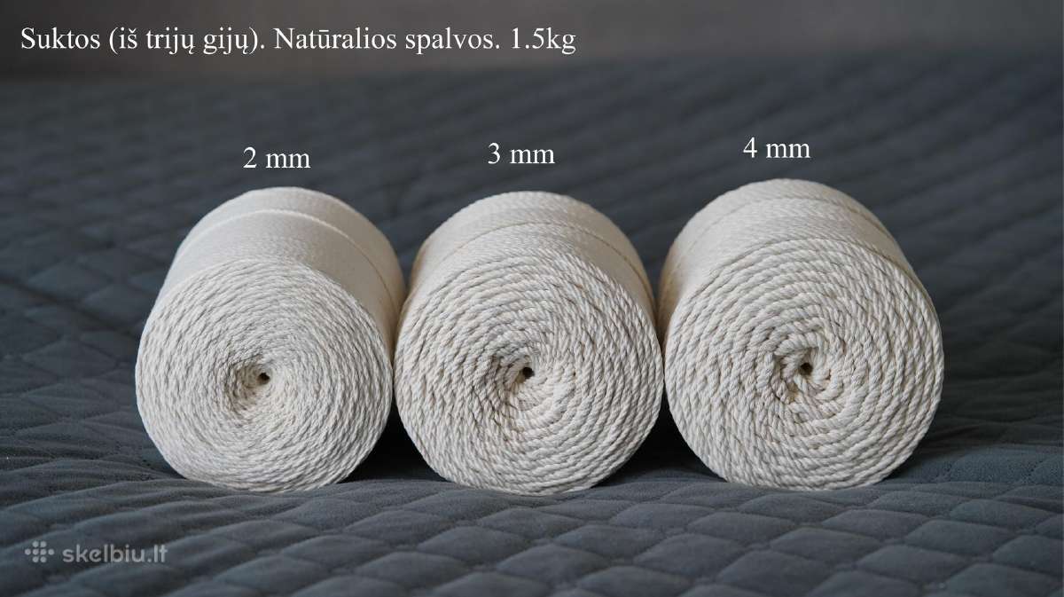 Išparduodam. Macrame virvė. 100proc medvilnė. - nuotraukos Nr. 4