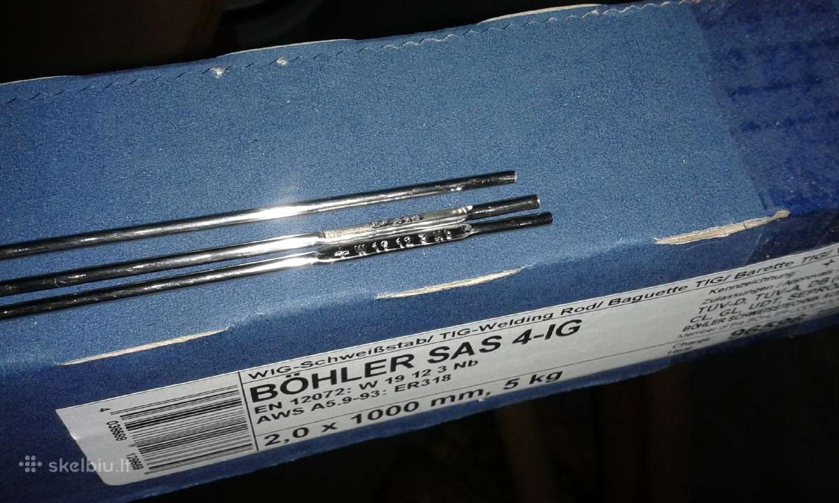 5 kg. Er318 Nerud.plienui suvirin strypeliai, 2 mm - nuotraukos Nr. 2