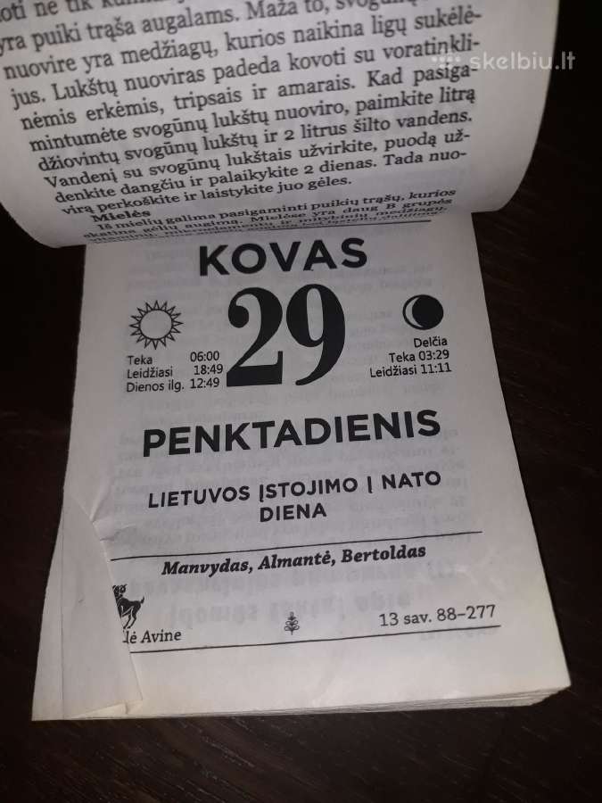 Kalendorius - nuotraukos Nr. 2
