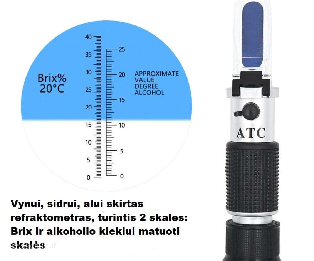 Refraktometrai: medui vynui sultims alui stipriems - nuotraukos Nr. 2