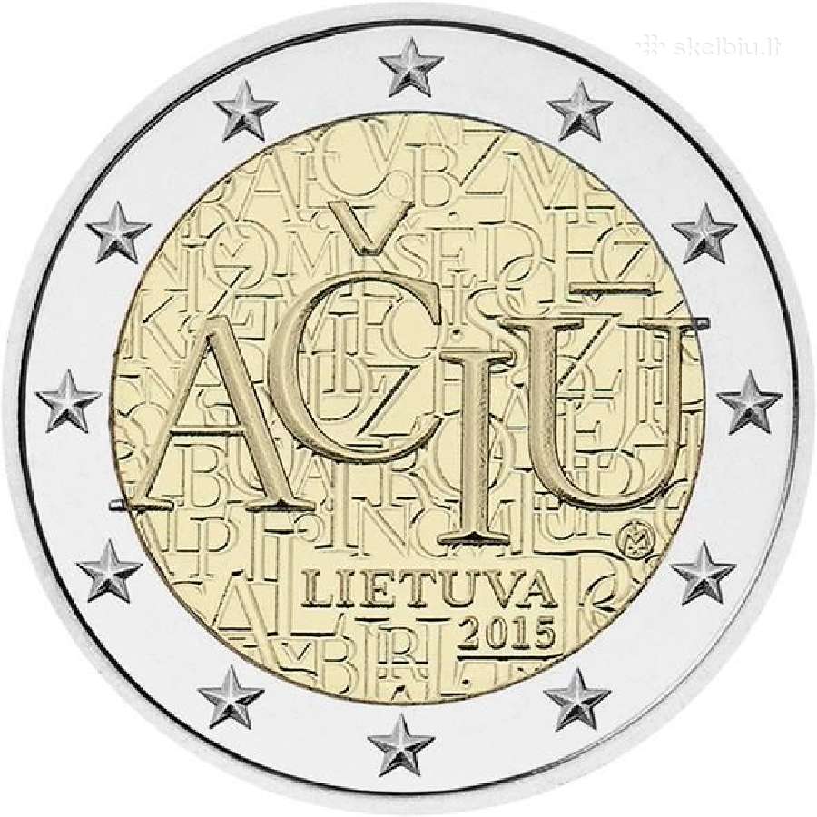 Lietuvos proginės 2 eurų monetos. Unc - nuotraukos Nr. 22