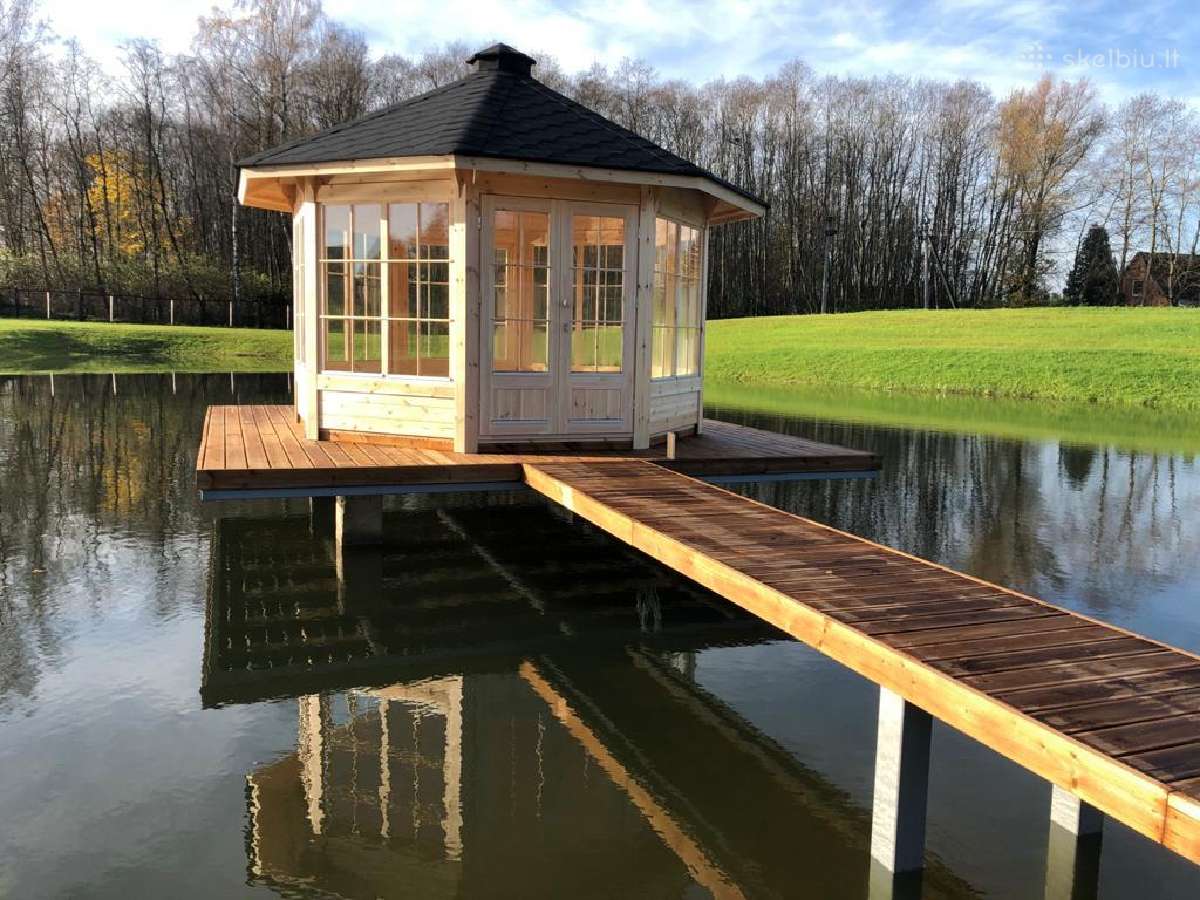 Medinė pavėsinė, sodo paviljonas, vasarnamis - nuotraukos Nr. 2