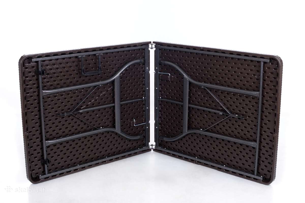 Rotango dizaino stalas 180x72 cm + 2 suolelis - nuotraukos Nr. 5