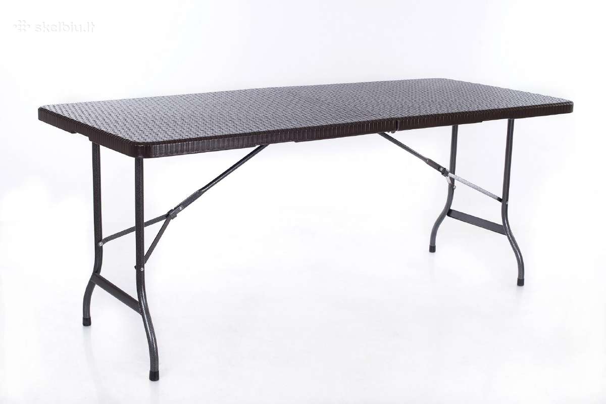 Rotango dizaino stalas 180x72 cm + 2 suolelis - nuotraukos Nr. 2