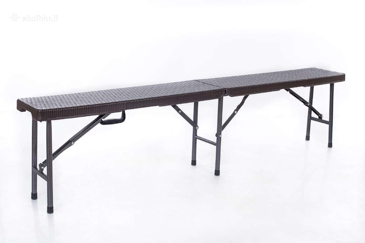Rotango dizaino stalas 180x72 cm + 2 suolelis - nuotraukos Nr. 3
