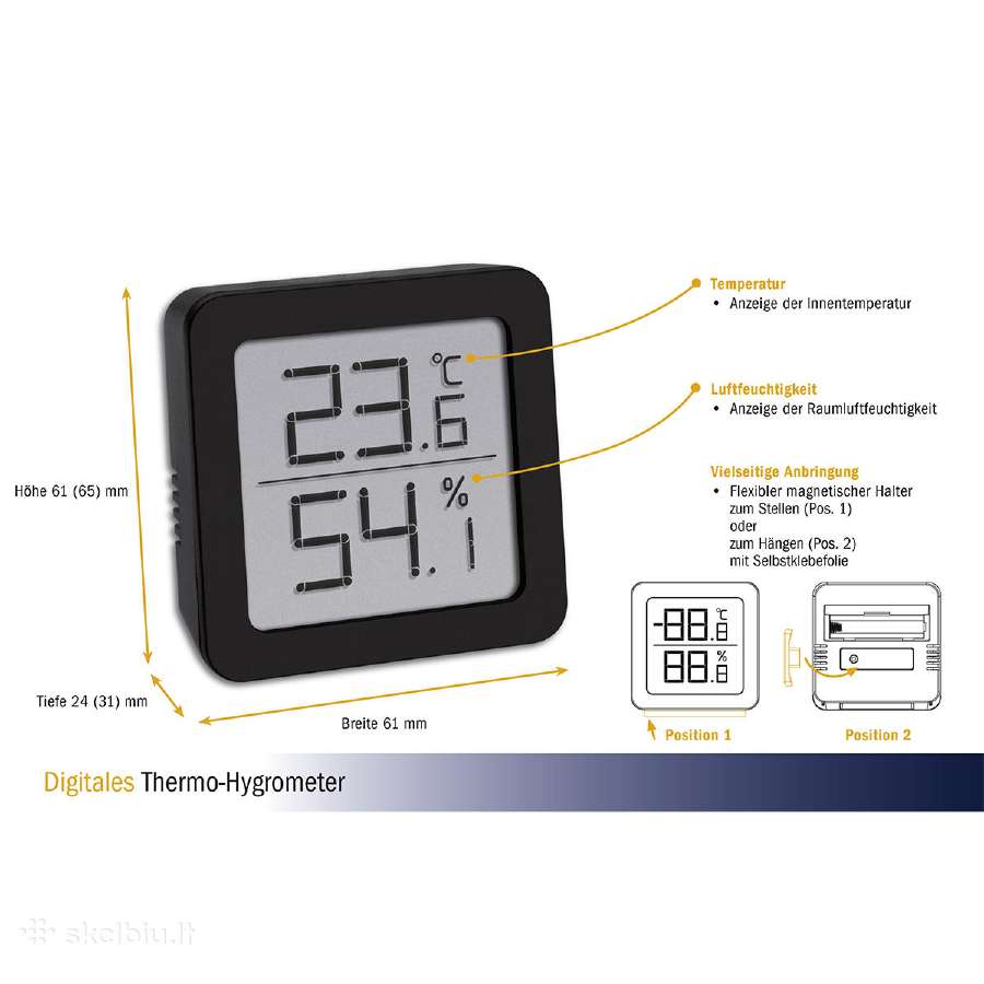 Elektroninis skaitmeninis termometras su patikra - nuotraukos Nr. 10