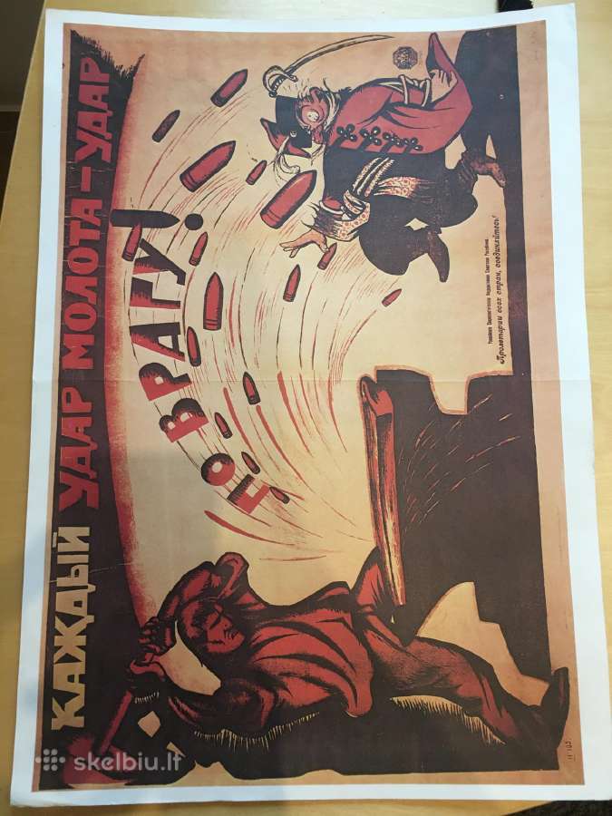 Sovietiniai propagandos plakatai 57x 41 cm - nuotraukos Nr. 11