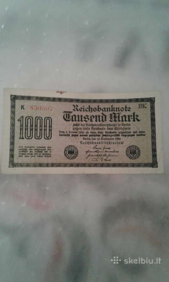 Banknotai -reichsbanknotai - nuotraukos Nr. 12