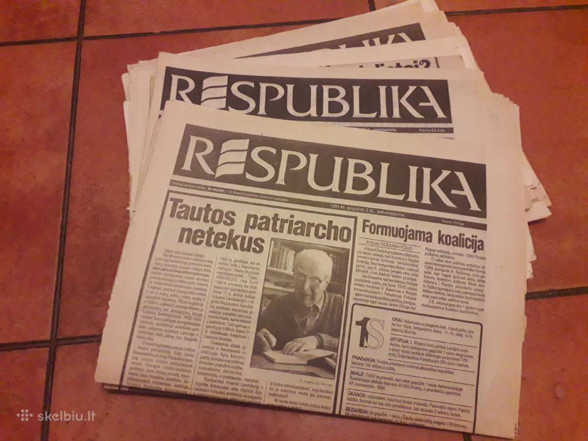 Laikraščiai gimtadienio progai 1991 metai