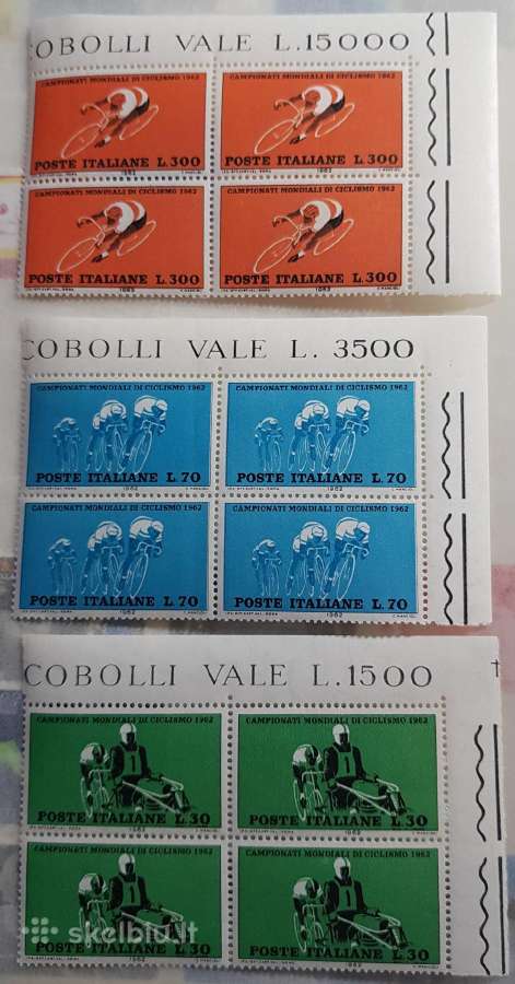 Italija 1962 m. Dviraciu sportas