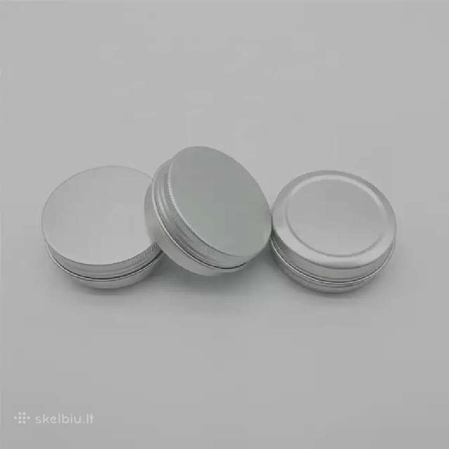 Aliuminiai, užsukami 30ml. Indeliai