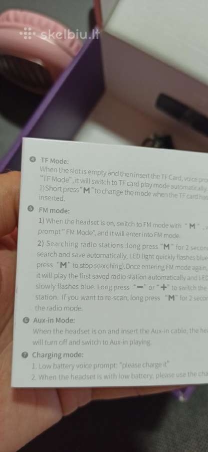 Naujos Terzun fingertime Bluetooth Ausinės su Fm - nuotraukos Nr. 17