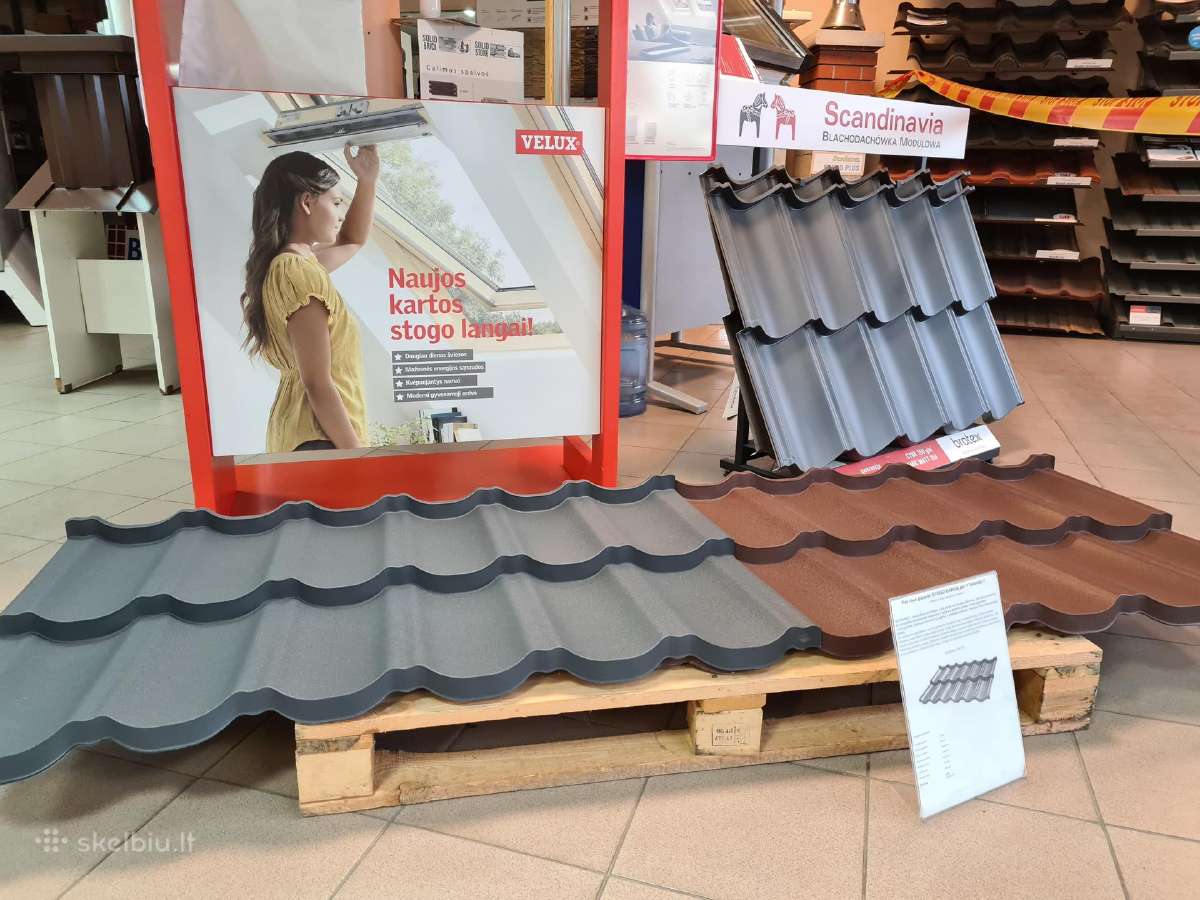 Plieninių čerpių imitacinė danga Moderno Retto - nuotraukos Nr. 2