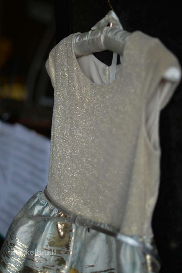 Us Angels Cap Sleeve Metallic Brocade Dress 12m. - nuotraukos Nr. 7