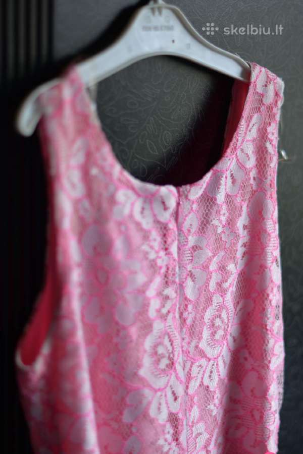 Beautees Neon Lace Belted Skater Dress Girls10m. - nuotraukos Nr. 6
