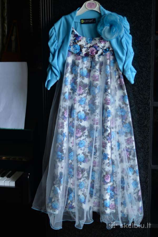 Girls Dress Tulle Overlay Flower Detailing 10-11m. - nuotraukos Nr. 2