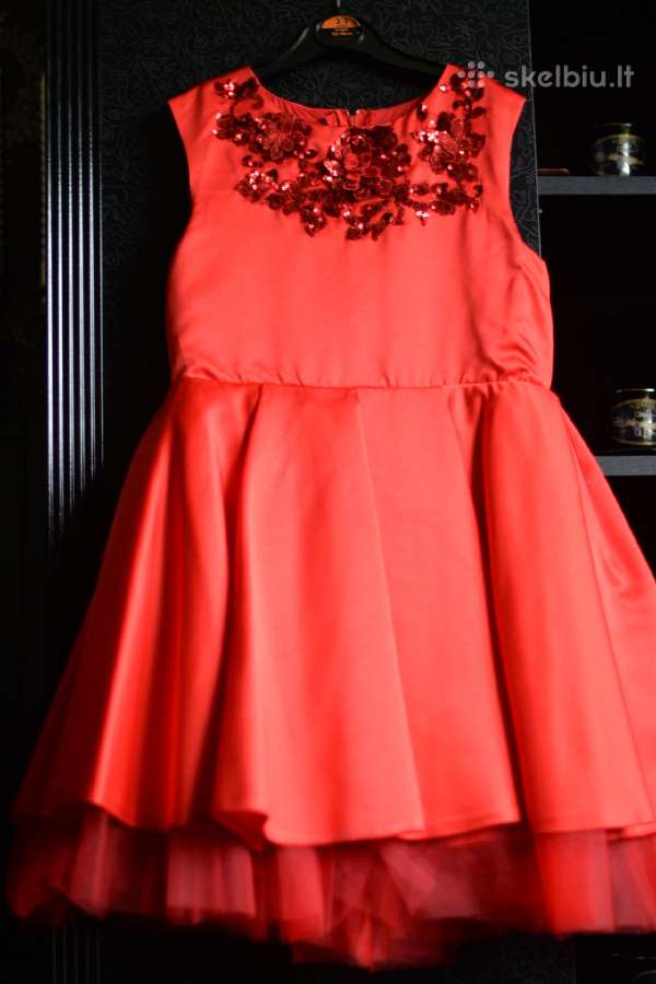 By Jasper Conran Kids Girls Red Textured Dress - nuotraukos Nr. 9