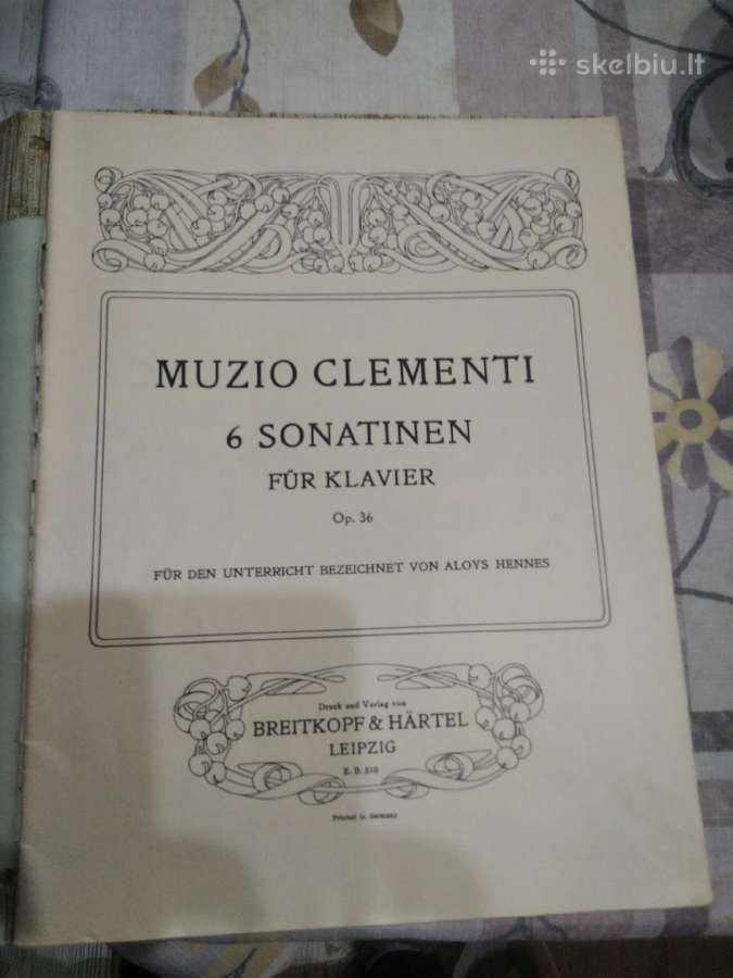 M.klementi sonatos fortepijonui
