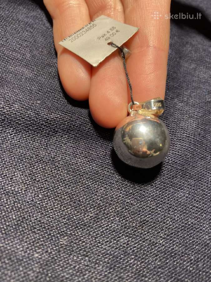 Sidabrinis naujas pakabukas
