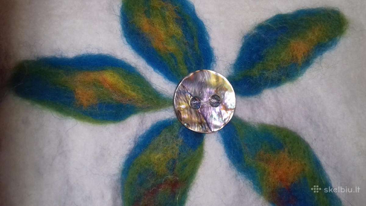 Veltas merino vilnos šalis su šilku - nuotraukos Nr. 8