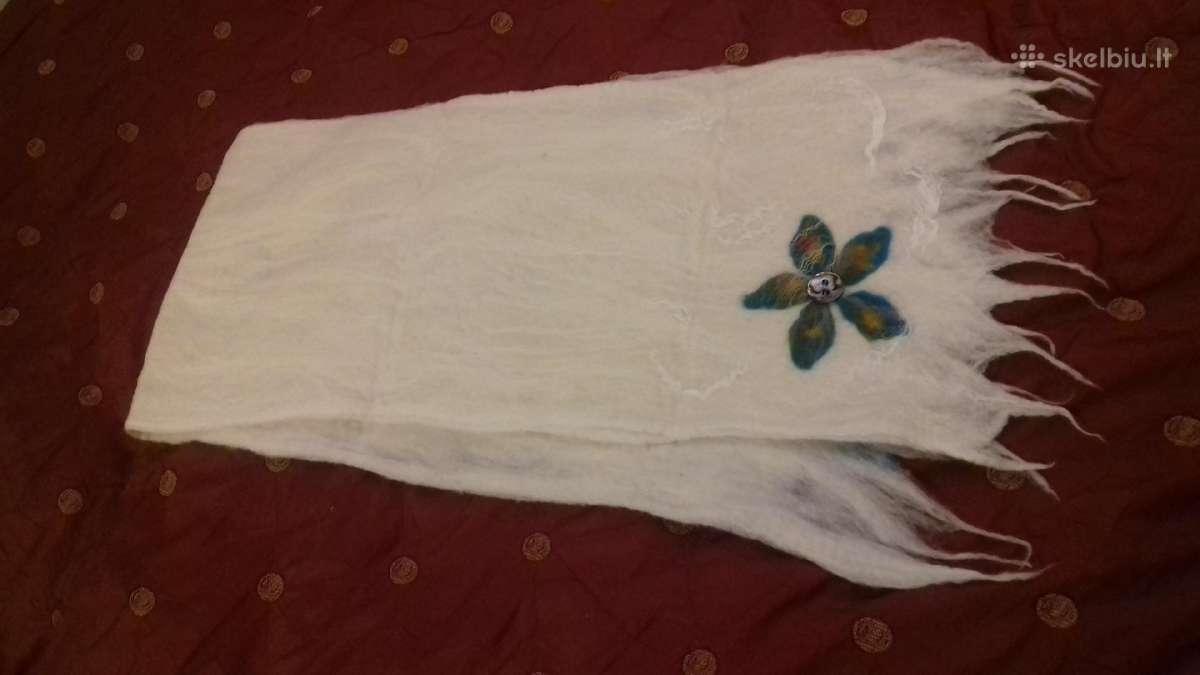 Veltas merino vilnos šalis su šilku - nuotraukos Nr. 11