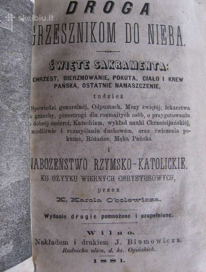 Droga grzesnikom do nieba / 1881 m. kaina derinama - nuotraukos Nr. 8