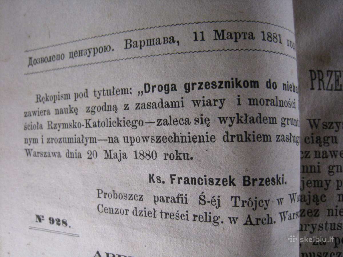 Droga grzesnikom do nieba / 1881 m. kaina derinama - nuotraukos Nr. 11