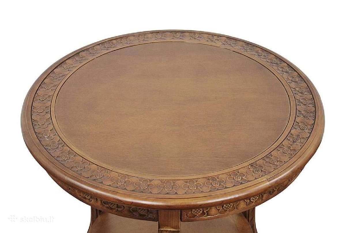 Nauji klasikiniai drožinėti kavos staliukai - nuotraukos Nr. 15