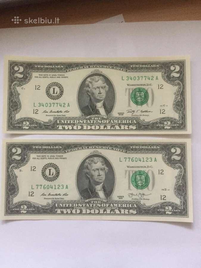 JAV 2 Doleriai bankinis stovis Unc