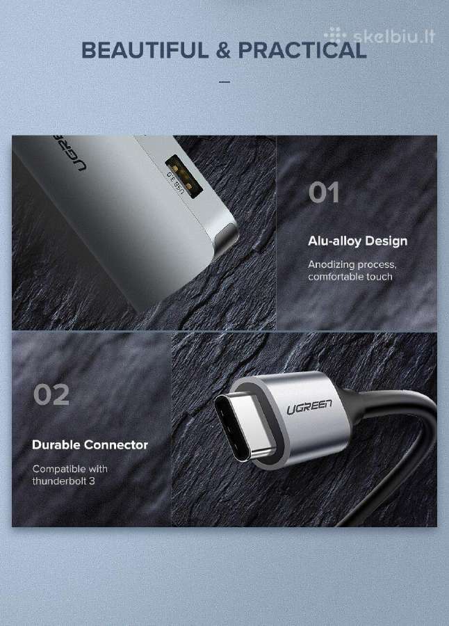 Usb adapteris Ugreen 10 in 1 - nuotraukos Nr. 5