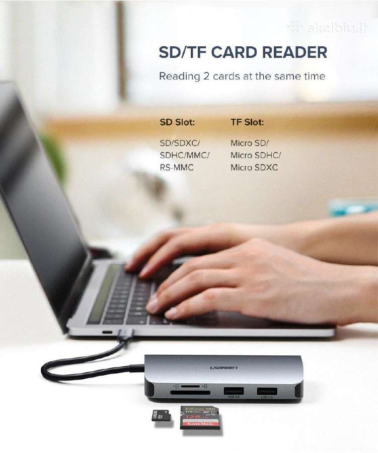 Usb adapteris Ugreen 10 in 1 - nuotraukos Nr. 7