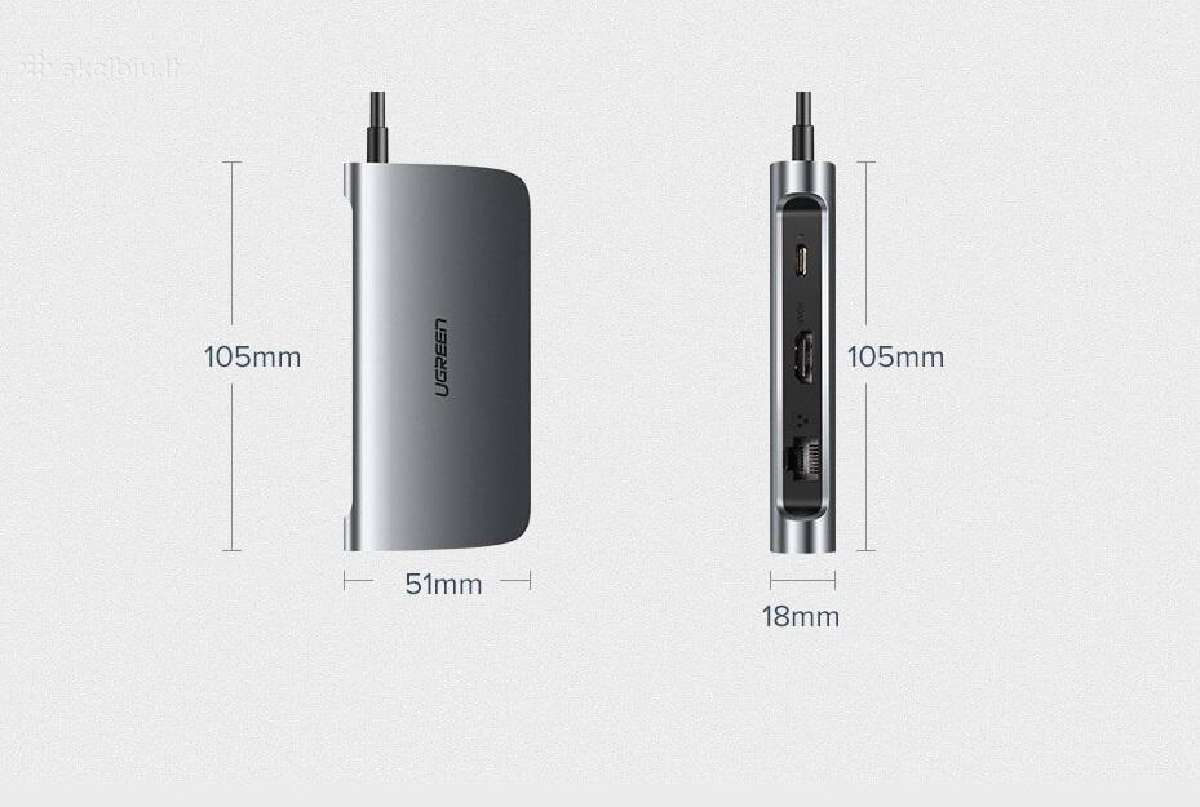 Usb adapteris Ugreen 10 in 1 - nuotraukos Nr. 12