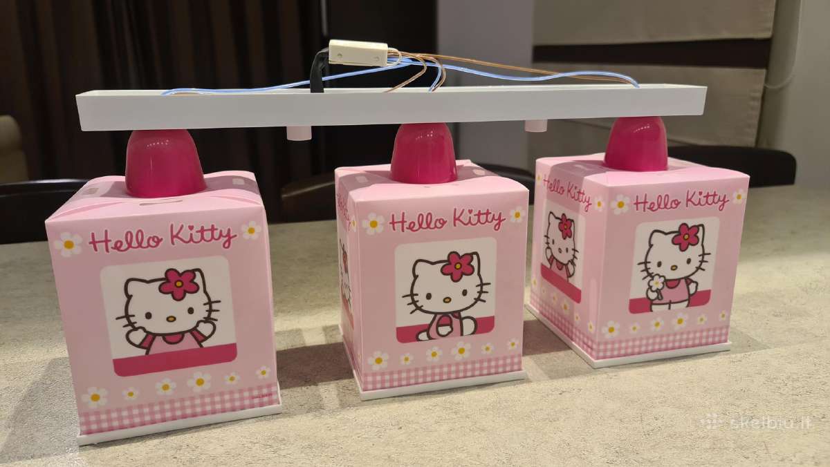 Vaikiškas Šviestuvas Hello Kitty su lemputėmis