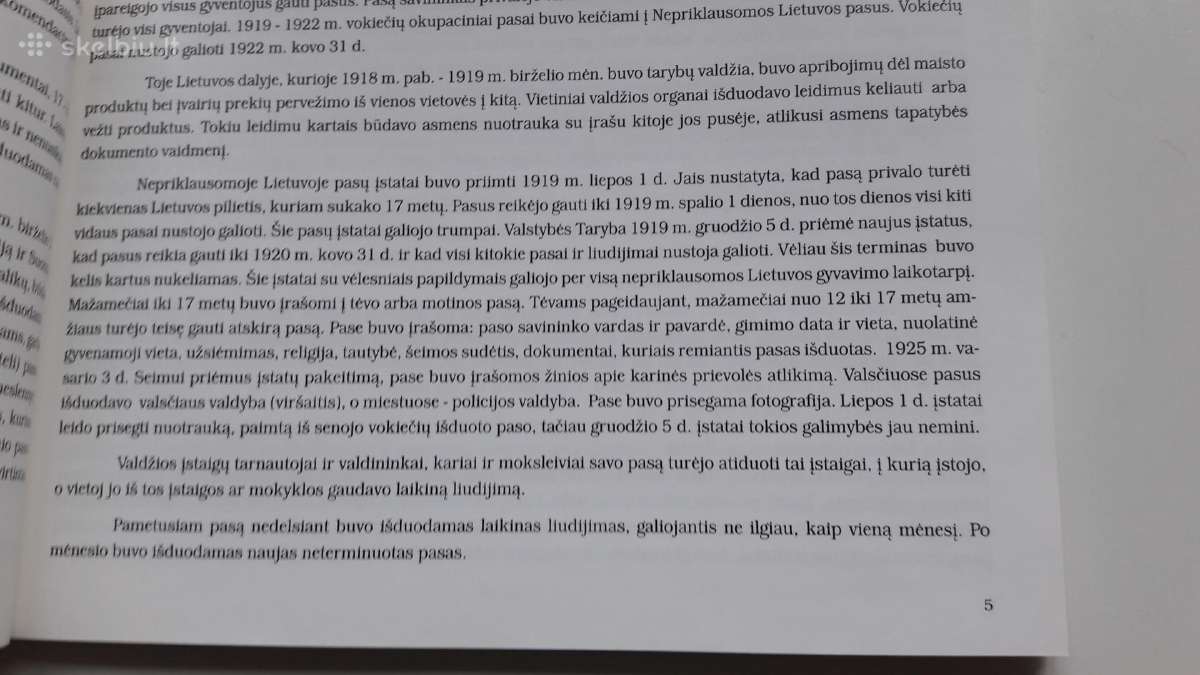 Knyga. Pasai ir asmens dokumentai Lietuvoje - nuotraukos Nr. 3