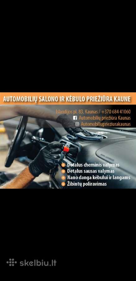 Automobilių cheminis salono valymas Kaune Nuo 40€ - nuotraukos Nr. 5