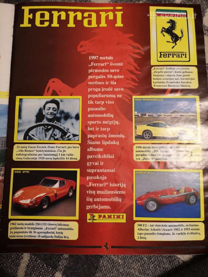 Ferrari lipduku albumas. - nuotraukos Nr. 2