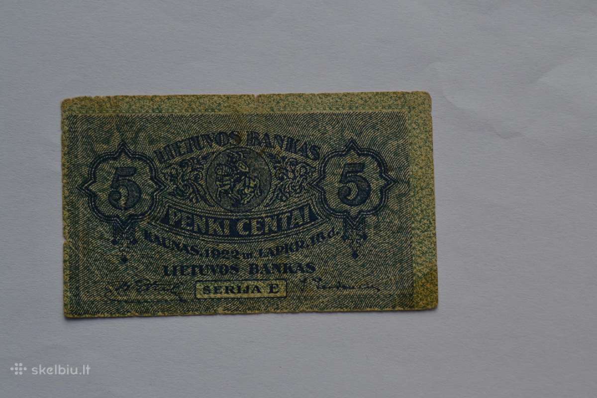 5 centai 1922 m.
