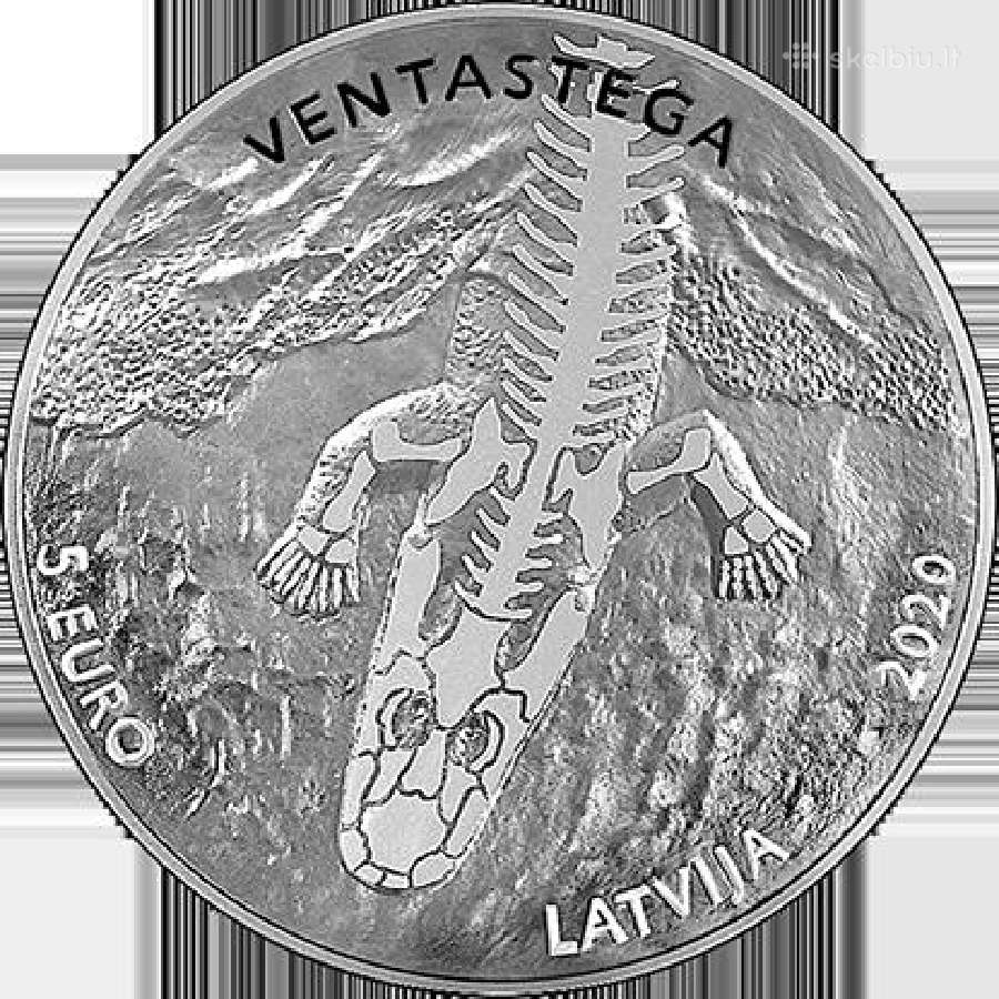Latvija Ventastega 5 eurų sidabrinė moneta. - nuotraukos Nr. 5