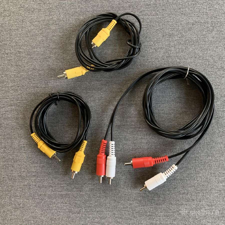Rca video, audio laidai, 1,5 m, 2 vnt.