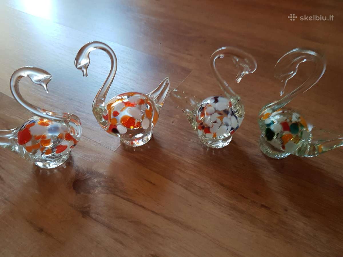 Stiklinės gulbytės,4vnt. - nuotraukos Nr. 2