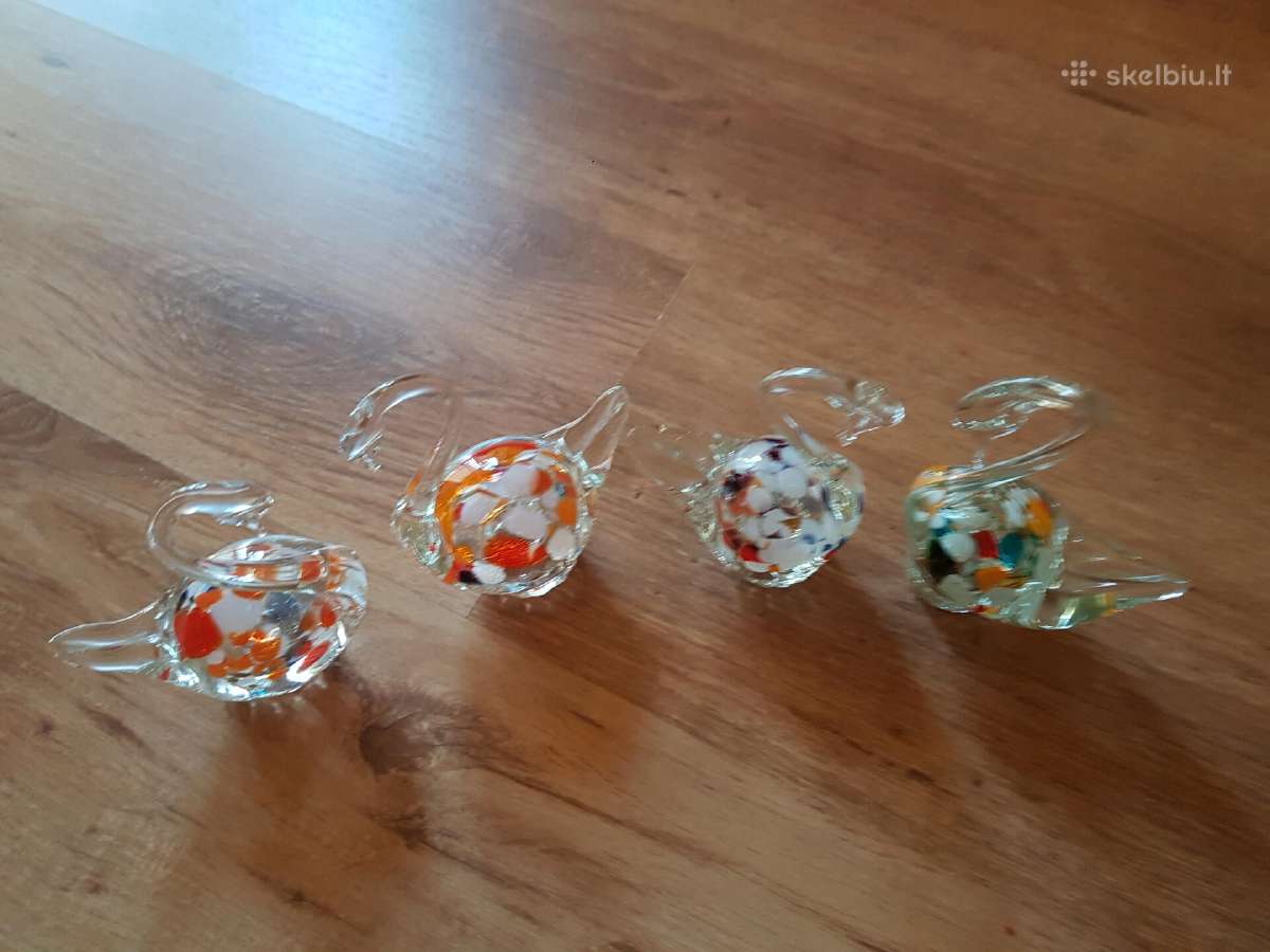 Stiklinės gulbytės,4vnt. - nuotraukos Nr. 4