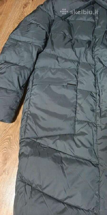 Chaki spalvos ilga žieminė striukė paltas (XL-XXL) - nuotraukos Nr. 3