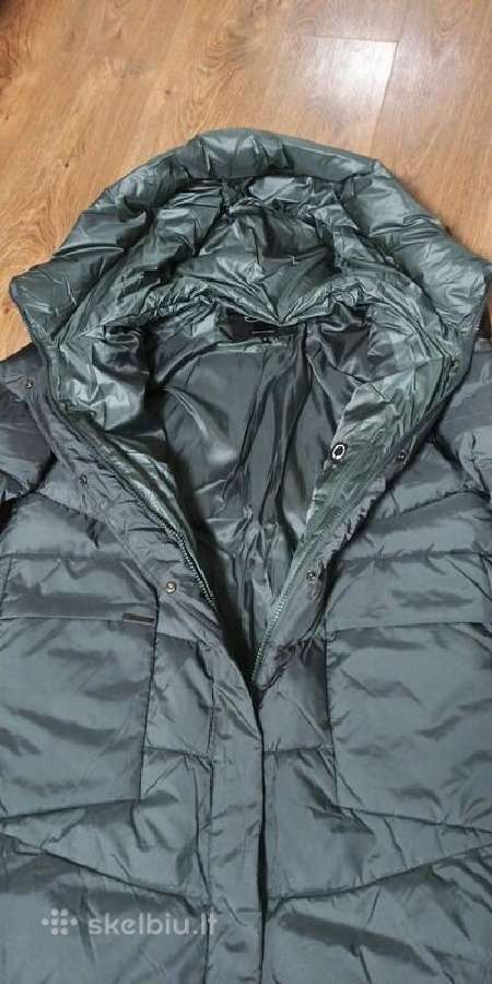 Chaki spalvos ilga žieminė striukė paltas (XL-XXL) - nuotraukos Nr. 5