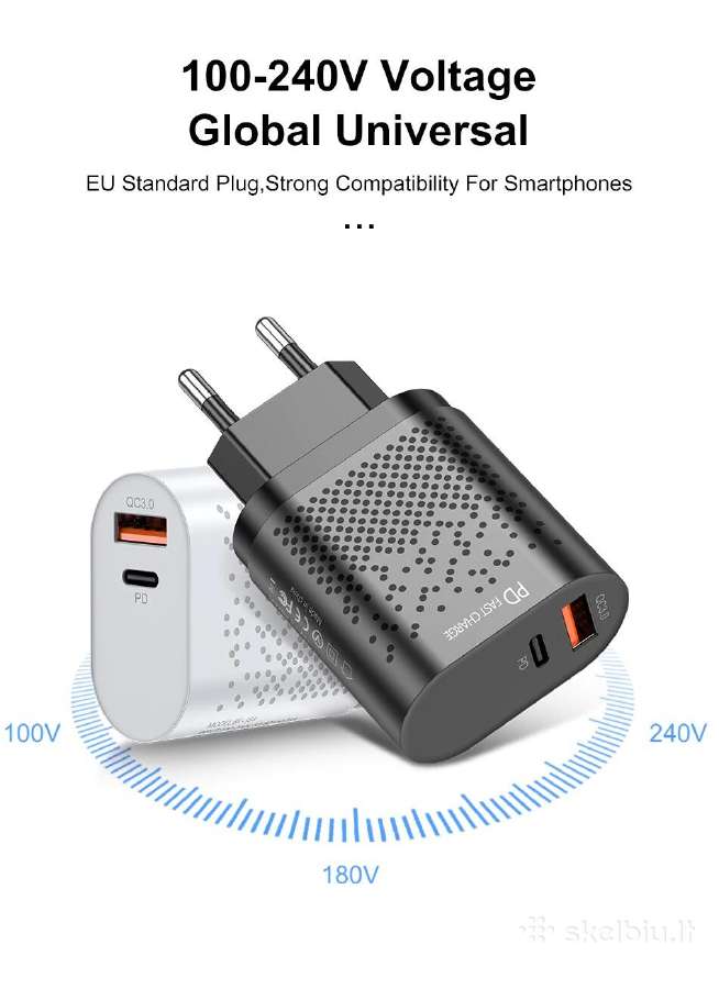 iPhone 12,11,xr ir kt. telefonų greitas kroviklis - nuotraukos Nr. 7