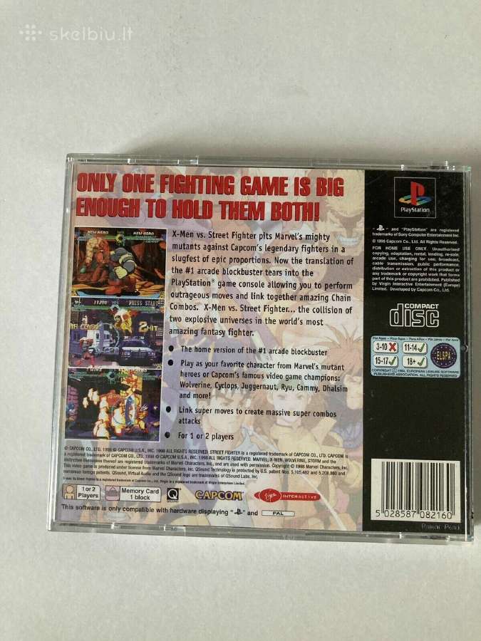 Marvel Comics - X-men Vs. Street Fighter - Ps1 - nuotraukos Nr. 14