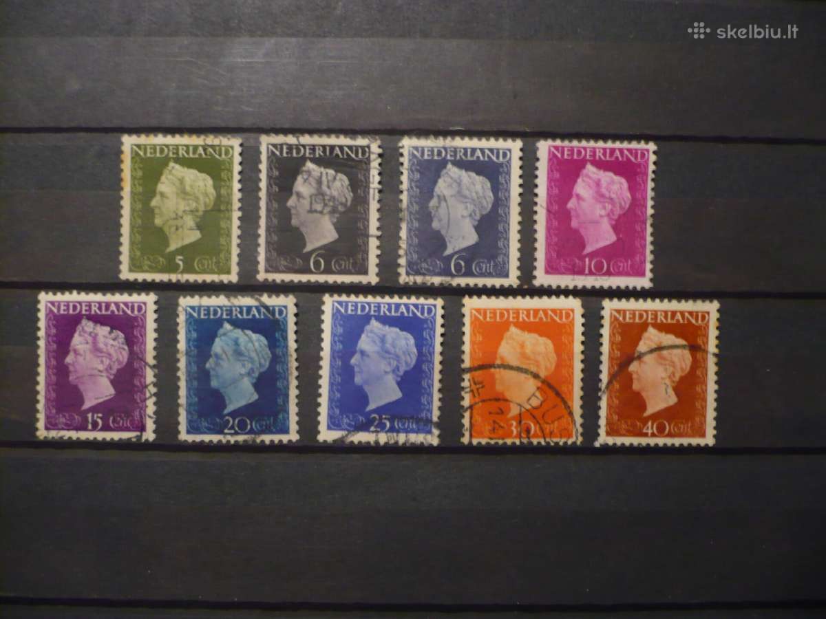 1947 -1948 karalienė Vilhelmina - naujas piešinys