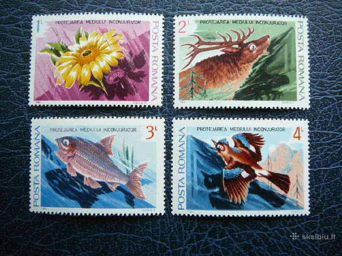 Zverys Pauksciai Zuvys Rumunija 1984 Mnh alb4031